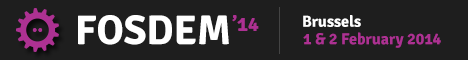 Bannière FOSDEM 2014